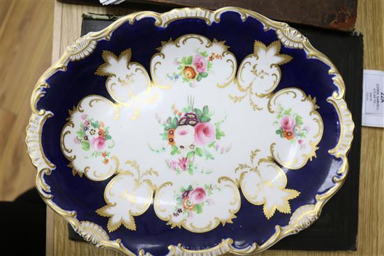 A Sevres style dish and a part dessert service